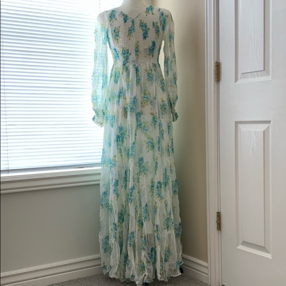 NWOT Zimmermann Breeze Shirred Silk-Georgette Dress - Picture 5 of 8